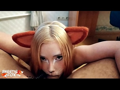 ❤️ Kitsune фурӯ дик ва кончаҳои дар даҳони вай ️ Супер секс дар мо ❌️❤